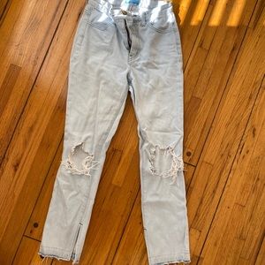 High waisted Light blue denim jeans